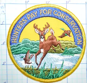 HUNTER PAY FOR CONSERVATION BUCK DEER MALLARDS 4" PATCH - Picture 1 of 2