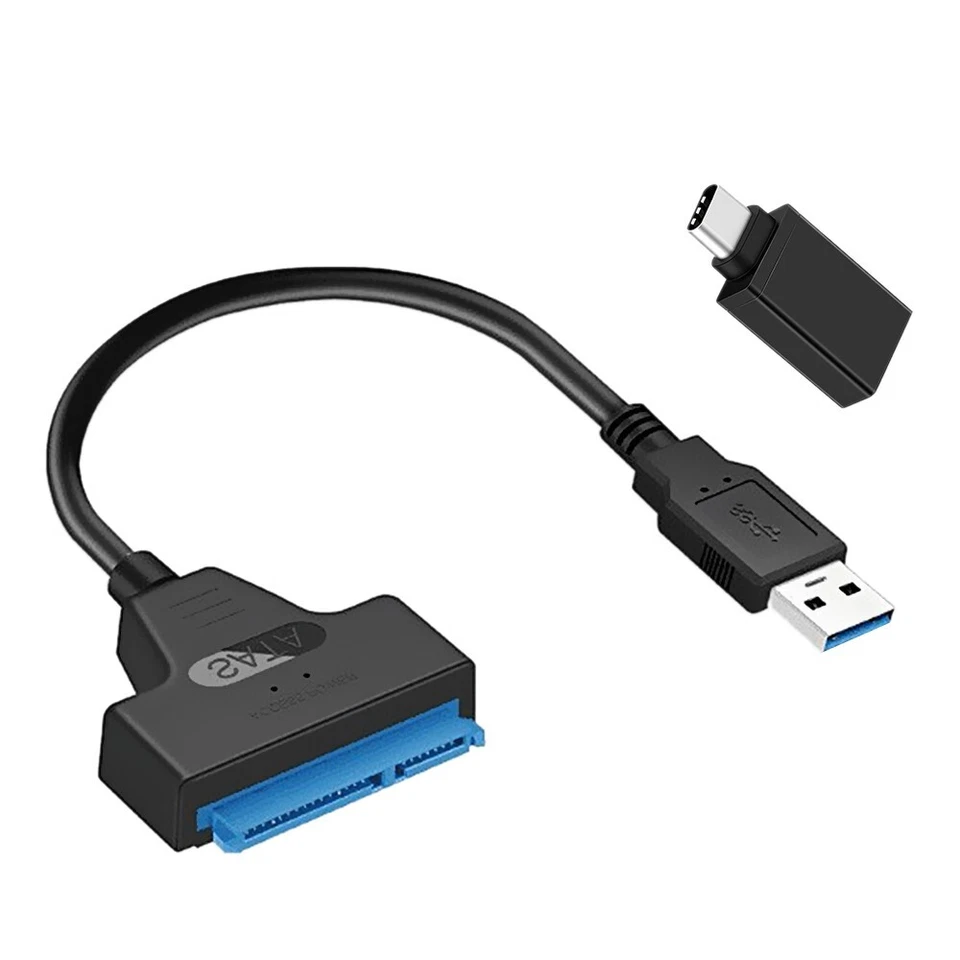 USB 3.0 Male to SATA 22 Pin 2.5 Inch Hard disk driver SSD Adapter Cable Adaptor - Image 1 of 1