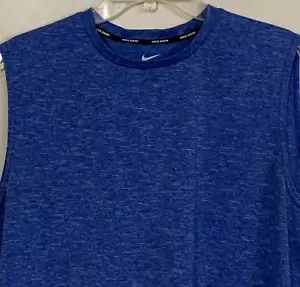 Nike Dri Fit Tank Top Large Shirt Mens Blue Sleeveless Adult Swim UPF 40+ A1 - Picture 1 of 7