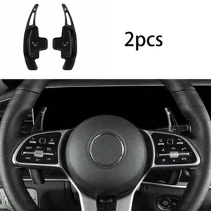 Aluminum Steering Wheel Shift Paddles Fit For Benz 2020-2022 GLE GLS Black 2pcs - Picture 1 of 6