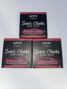 (3)NYX Professional Makeup Sweet Cheeks Creamy Powder Blush - Red Riot - Picture 1 of 2