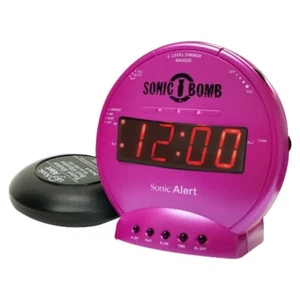 Sonic Alert Sonic Bomb SBB500ss Vibrating Alarm Clock | Pink - Picture 1 of 1