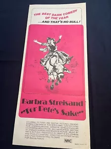 FOR PETE'S SAKE -original poster-BARBRA STREISAND - Picture 1 of 1