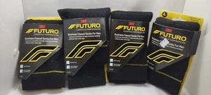 Futuro Large Moderate Compression Business Casual Socks For Men 4 Pk Black - Picture 1 of 9