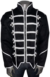 Neu mit Etikett! Rorox Herren 4XL Emo Punk Goth Militär Schlagzeuger Parade schwarz Marschjacke - Bild 1 von 9