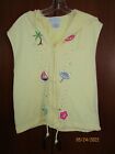 Mandal Bay Sleeveless Hoodie Palm Tree Large 100% Cotton Bust 43 Length 24 In