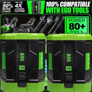 2pack For EGO 56V 10.0Ah 56 Volt BA1400 POWER Lithium Ion Battery BA2240 BA1120 - Picture 1 of 22
