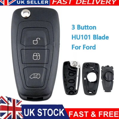3 Button Flip key Fob Case Shell for Ford Transit Custom MK8 remote 2013 - 2020