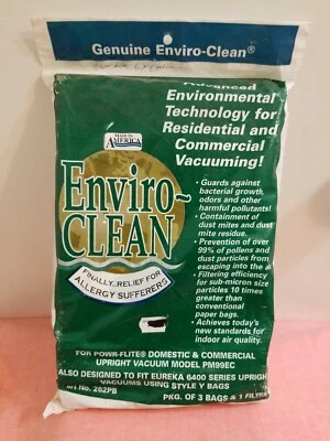 Bag of 3 Enviro-Clean Allergen Vacuum Bags for PM99EC & EUREKA 6400  - Image 1 of 3
