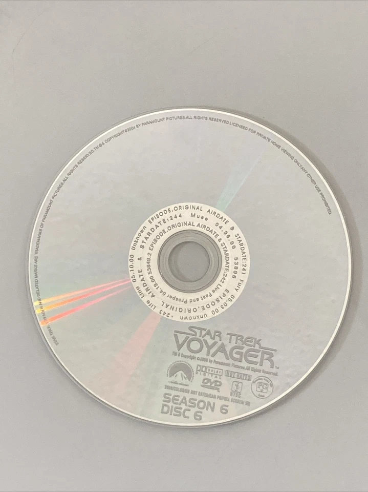 Star Trek Voyager Season 6 Disc 6 Replacement DVD - Image 1 of 1