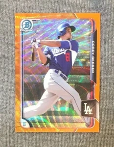 Corey Seager 2016 Bowman CHROM ORANGE WELLE REFRAKTOR HOT WS MVP Dodgers - Bild 1 von 2