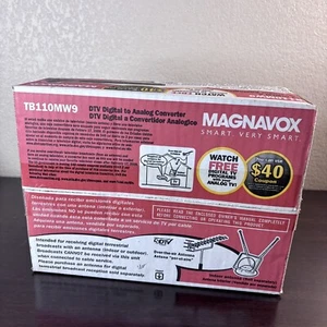 MAGNAVOX TB100MW9 DTV Digital to Analog TV Converter Box w/Remote NIB SEALED - Picture 1 of 9