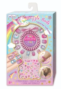 Unicorn Press on Nails w/Hair Tie/Bracelet - Picture 1 of 3