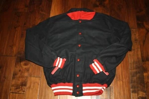 Vintage Stewart Strauss Letterman Varsity CHICAGO BULLS DETROIT VEGAS LRG LONG - Picture 1 of 4