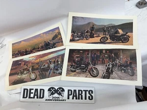 Harley 1980 AMF 4 Stück Artwork Set Sturgis Wideglide Sportster Prints - Bild 1 von 5