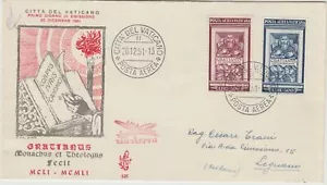 1951 FDC Venetia Vaticano N.12 Correo Aéreo Graciano No Viaggiata MF52134 - Imagen 1 de 1