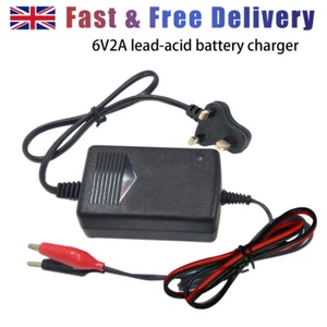 6v Volt Sealed Lead Acid Battery Charger Adapter Motorbike Quad Bike Toy Car - Picture 1 of 12