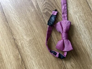 Ted Baker Mens Woven Bow Tie Pink Colour Vgc - Picture 1 of 3