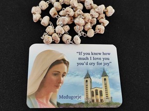St Benedict rosary Apparition Hill Stone Roks Medjugorje  + Gift holy card