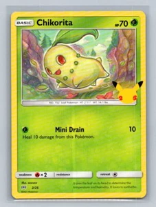 Chikorita - 2/25 McDonald's 25th Anniversary Promos 002/025 Near Mint NM - Foto 1 di 2