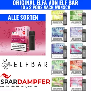 Elfa Pods von Elfbar mit 20mg Nikotin 10 x 2 Elf Bar Liquid E-Shisha 20 Pods