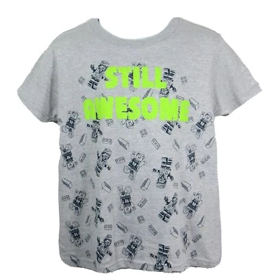 LEGO MOVIE Boys T-Shirt New Gray Officially Licensed Stll Awesome - Image 1 of 4