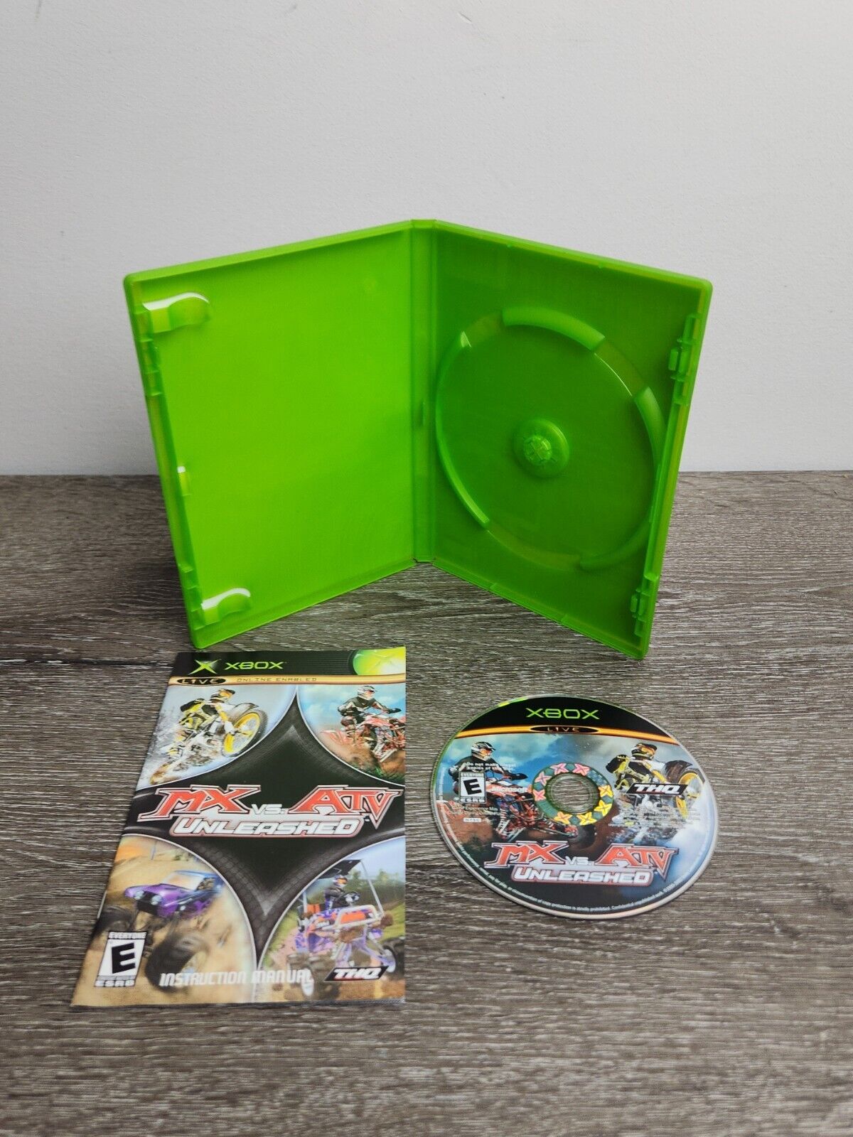 MX vs. ATV Unleashed (Microsoft Xbox, 2005) Complete W/ Manual  CLEAN Disc