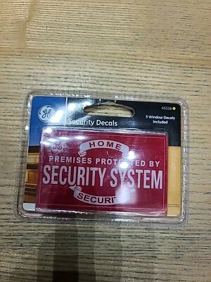 GE Security Decals for Home Business Safety Warning Theft Deterrent - 5 Pack - Image 1 of 2