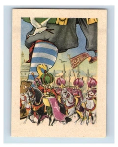 Tarjeta de papel original vintage arte Henri Dimpre de Gulliver's Travels de la década de 1930 C 2 K1 - Imagen 1 de 2