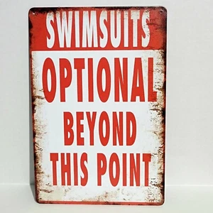 Funny Rustic Pool Metal Tin Sign Man Cave Swimming Hot Tub Wall Decor - Picture 1 of 1