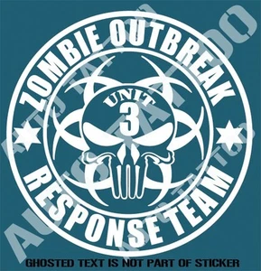 ZOMBIE OUTBREAK RESPONSE TEAM DECAL STICKER REANIMATED LIVING DEAD STICKERS - Bild 1 von 2