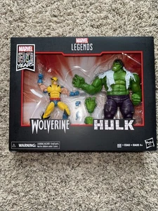 Hasbro Marvel Legends Series Wolverine Hulk 80 Aniversario Paquete de 2 NUEVO - Imagen 1 de 4