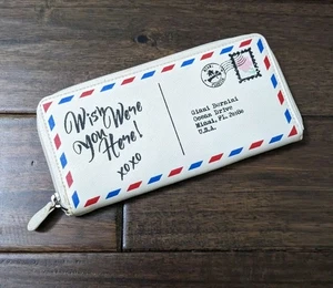 GIANI BERNINI wish You Were Here Postcard Card Wallet  NO STRAP - Picture 1 of 6