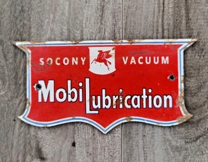 DE COLECCIÓN MOBILUBRICATION SOCONY VACÍO PEGASO PORCELANA ESMALTE SIGNO 6" X 3" - Imagen 1 de 7