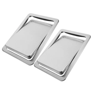 2 Stück Einbau Arbeitsplatten Abdeckungen Küche Mülleimer Deckel Schrank Müll - Bild 1 von 17