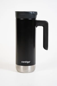 Taza de viaje Contigo Huron de acero inoxidable negra mango de 16 oz - Imagen 1 de 4