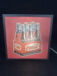 Coca Cola Tow Sided Accent Lamp/10”X10”X3.5” Used - Picture 1 of 14