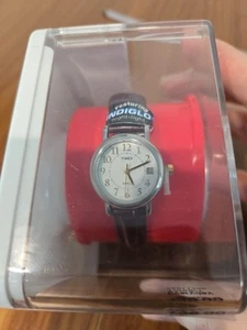 Open Box Timex T2N336 Damen Indiglo mit burgunderfarbenem Lederarmband - Bild 1 von 13