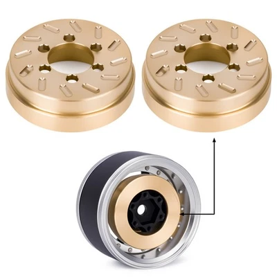 1.9'' 2.2'' Heavy Duty Brass Wheel Weights for RC 1/10 Crawler SCX10 trx4 Truck - Image 1 of 4
