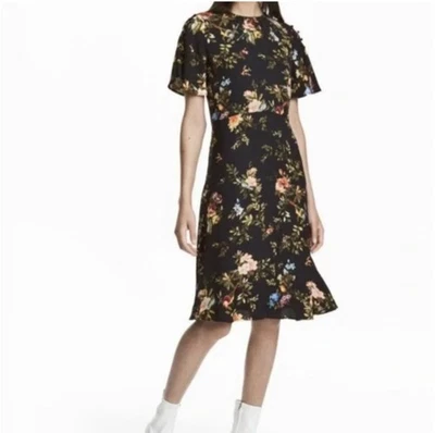 Vestido Retro Floral Cottagecore Farmhouse Whimsygoth Femenino-Talla 6 Negro-DP23 Foto 1 de 4