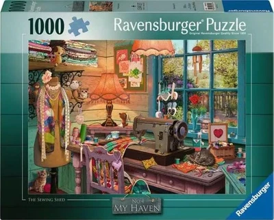 NEW Ravensburger 1000 Pieces Jigsaw Puzzle 12+  My Haven 4 The Sewing Shed - Image 1 of 2