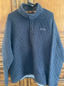 Or is Men’s Sweatshirt XL Charcoal Gray Quilted - Picture 1 of 6