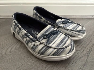 Skechers Glide Ultra Seashore Womens Blue / White Textile Boat Shoes Size UK 3.5 - Image 1 of 4