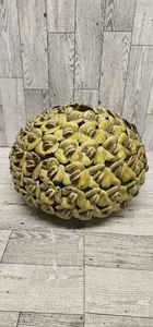 Vtg (Three Hands??) Large Green Ceramic Sweet Pea Flower Encrusted Bud Vase - Picture 1 of 8