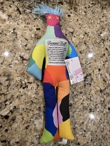 Muñeca Maldita 13" Alivio del Estrés - Mordaza Regalo Hippie Color Patrón Pelo Azul - Imagen 1 de 3