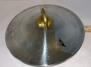 Lid ONLY!!! Kuhn Rikon Stainless Durotherm Vintage Brass? Handle - Picture 1 of 10
