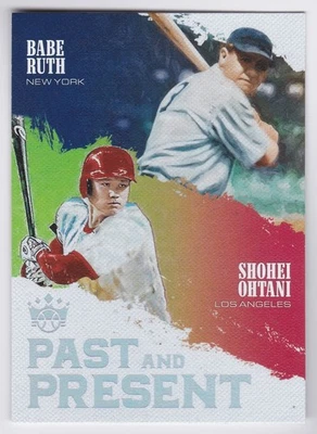 Panini Diamond Kings 2018 Babe Ruth/Shohei Ohtani pasado y presente doble RC #PP10 Foto 1 de 2