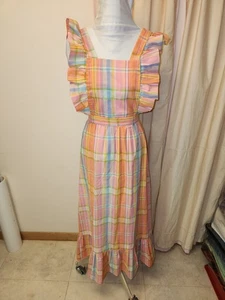 Vintage Rüschen Schürze langes Kleid*Cottage Prairie Look*Hausgemacht*Gr. Small - Bild 1 von 8