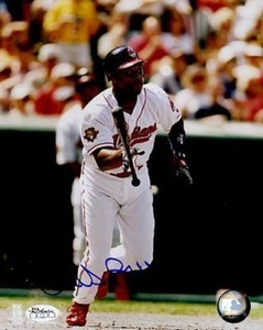 Ellis Burks Indians Signed Jsa Cert Sticker 8x10 Photo Authentic Autograph - Picture 1 of 1