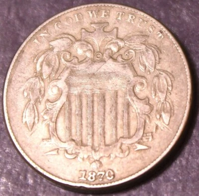 1870 Shield Nickel DDO - Image 1 of 3